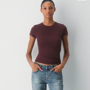 Aritzia HomeStretch Rib Crew T Shirt
